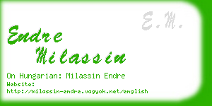 endre milassin business card